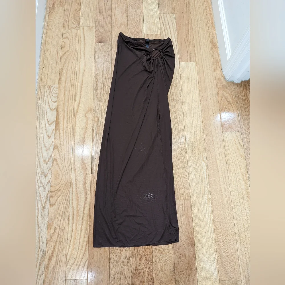 NWT SKIMS MESH LONG SARONG IN COCOA